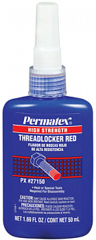 Фиксатор резьбы PERMATEX сильной фиксации красный 90мл. NEW, 27183 Фиксатор резьбы PERMATEX сильной фиксации красный 90мл. NEW, 27183