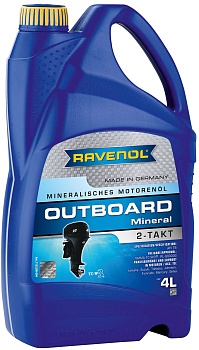Моторное масло для 2Т лод.моторов RAVENOL Outboard 2T Mineral ( 4л) new, 1153200-004-01-999