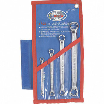 Набор ключей E-профиль текстурных 4 предмета, AWT-EAFK01