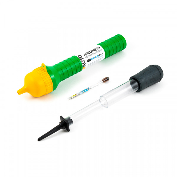 Ареометр универсальный ( электролит + тосол) в пласт. тубе с воронкой Ареометр универсальный ( электролит + тосол) в пласт. тубе с воронкой