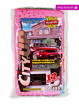 Салфетка микрофибра Сити Ап 35*40см шт, СА-123 -1