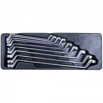 Набор ключей накидных 75гр. 6-23мм 9пр. в ложементе, ACK-384007