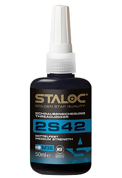 2S42 Фиксатор резьбовых соединений средней прочности STALOC, 50 мл., 104408942 2S42 Фиксатор резьбовых соединений средней прочности STALOC, 50 мл., 104408942