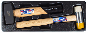 Набор: кувалда 1000 г и молоток с мягким бойком, 2 пр., в ложементе, ACK-384104