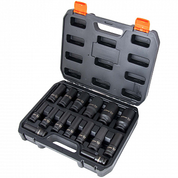 Набор головок ударных удлиненных 1/2" 10-32мм 15 предметов "AV Steel", AV-721415
