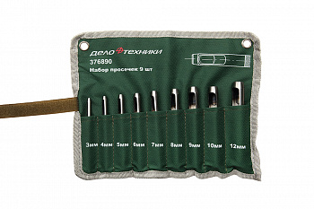 Набор просечек (D3,4,5,6,7,8,9,10,12 мм) 9 предм., 376890 Набор просечек (D3,4,5,6,7,8,9,10,12 мм) 9 предм., 376890