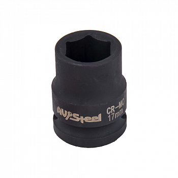 Головка ударная 1/2" шестигранная 17мм "AV Steel", AV-720017