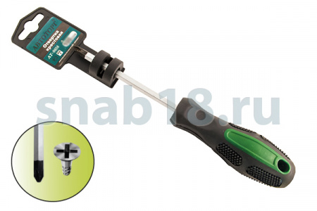 Отвертка крестовая шестигранный стержень 150х6,3мм №3, AT52426