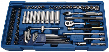 Набор торцевых головок 1/4" с аксессуарами, 66 пр., в ложементе-кейсе, ACK-B3002