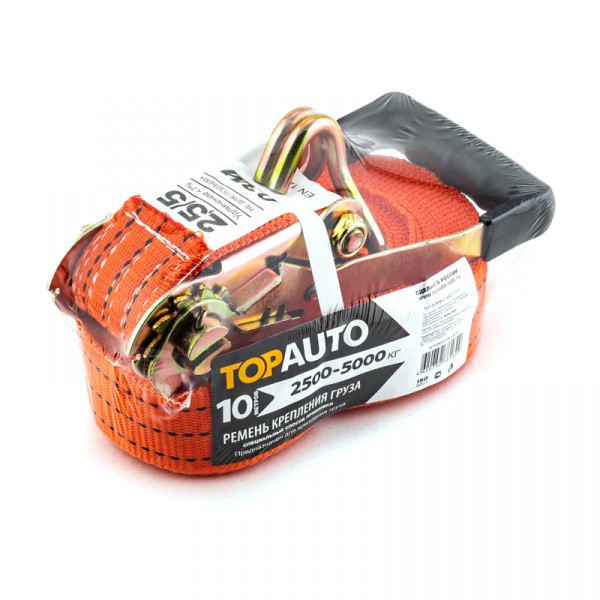РК4506 Ремень крепления груза ТОП АВТО, ширина ленты 50мм, 2500/5000кг, 6м механизм 230 мм РК4506 Ремень крепления груза ТОП АВТО, ширина ленты 50мм, 2500/5000кг, 6м механизм 230 мм