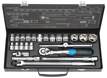 Набор торцевых головок 1/2" Spline 24пр. 10-32мм, ALM-5002P