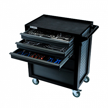 Тележка инструментальная GARWIN PRO Standart 6 полок, с комплектом инструмента в разборном кейсе, и л, EQ-000013