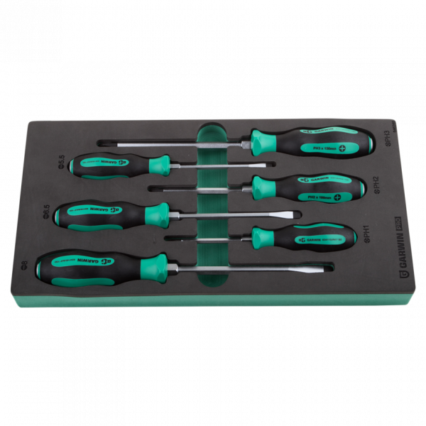 GARWIN PRO 646265 Набор отверток цельнометаллических 6 пр. в ложементе EVA