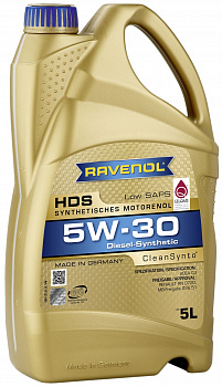 Моторное масло RAVENOL HDS Hydrocrack Diesel Specif SAE 5W-30 (5л) new, 1111121-005-01-999