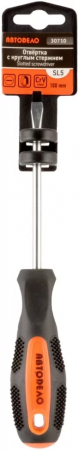 отвертка шлицевая "АвтоDело" 6х100мм на держателе (), 30760