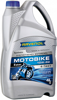 Моторное масло RAVENOL Motobike 4-T Ester SAE 10W-40 (4л) new, 1172112-004-01-999