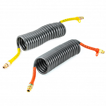 Шланг спиральный пневматический соединительный тягача с прицепом ЕВРО, матер, HH-064-М22-7,5M-PA yell