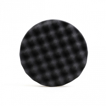 RoxelPro Поролоновый полировальник на липучке 150 х 25мм, мягкий, черный,рифленый, 225455