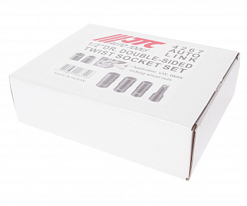 Набор головок для секретных болтов и гаек двухсторонних 17,19,21мм 4 предмета JTC, JTC-4267