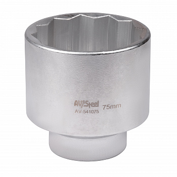 Головка 1" двенадцатигранная 75мм "AV Steel", AV-541075