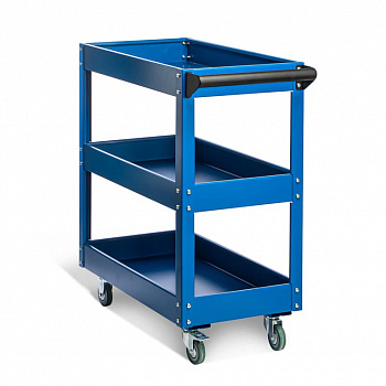 Тележка с тремя открытыми полками, синяя, RT-3B