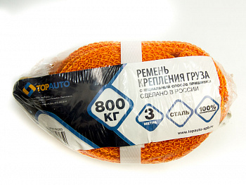 Ремень крепления груза ТОП АВТО, ширина ленты 25мм, 800/1600кг, 4м механизм 110 мм на 800 DaN, РК084 Ремень крепления груза ТОП АВТО, ширина ленты 25мм, 800/1600кг, 4м механизм 110 мм на 800 DaN, РК084