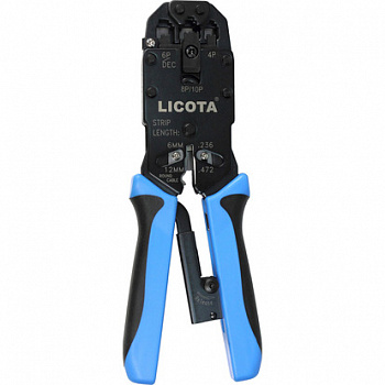 Инструмент для обжима коннекторов RJ-45, RJ-11/12 и зачистки витой пары с трещоткой, ACP-600AR Инструмент для обжима коннекторов RJ-45, RJ-11/12 и зачистки витой пары с трещоткой, ACP-600AR