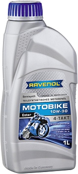 Моторное масло RAVENOL Motobike 4-T Ester SAE 10W-30 (1л) new, 1172111-001-01-999