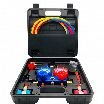 Набор арматуры для заправки, вакуумирования и проверки систем кондиционирования, r134a, A16507