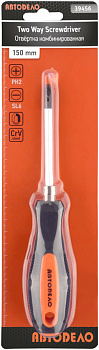 отвертка комбинированная (PH2-SL6 L=150mm) АвтоDело (), 39456