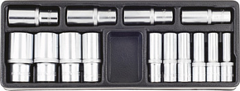 Набор торцевых головок глубоких 1/2" 14пр. в ложементе 10-32мм, ACK-384027