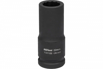 Головка ударная 3/4" двенадцатигранная удлиненная 24мм "AV Steel", AV-731124