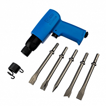 Молоток пневматический с 5-ю зубилами 185 мм Энерг. уд. 7,2 Дж, HEX (H10), 804030-57-4000H