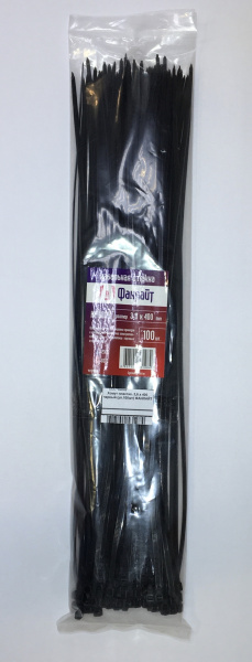 Хомут пластик. 3,6 х 400 черный (штучно) ФАНЛАЙТ