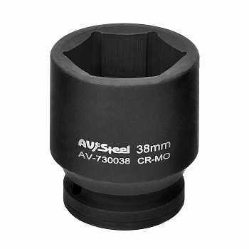 Головка ударная  3/4" шестигранная 38мм "AV Steel", AV-730038