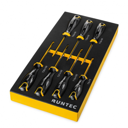 Набор отверток RUNTEC S2 TORX в ложементе EVA, 7 предметов, RT-SD1TE7