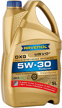 Моторное масло RAVENOL DXG SAE 5W-30 (5 л) 4+1, 1111124-A05-01-909