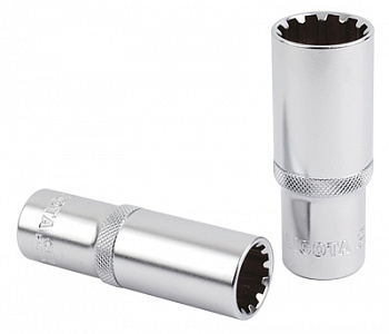 Головка торцевая глубокая spline 3/8" 22мм, P3022L