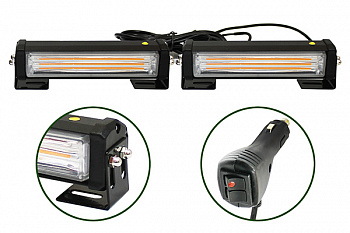 Маяк проблес.светодиод.10-30V(ком-т 2шт.,8 режим.,12W.LED COB 2х6W.L=165мм,в прикурив.), AT14310 Маяк проблес.светодиод.10-30V(ком-т 2шт.,8 режим.,12W.LED COB 2х6W.L=165мм,в прикурив.), AT14310
