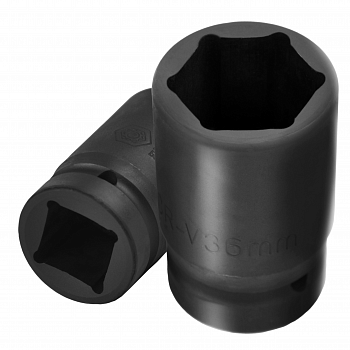 Головка для гайковерта стальная 1'' (25 мм) 36 мм.  БелАК, БАК.01836