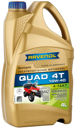 Масло для квадрациклов RAVENOL QUAD 4T SAE10W-40 (4л) new, 1152160-004-01-999
