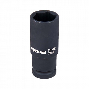 Головка ударная   1/2" шестигранная удлиненная 24мм "AV Steel", AV-720124 Головка ударная   1/2" шестигранная удлиненная 24мм "AV Steel", AV-720124
