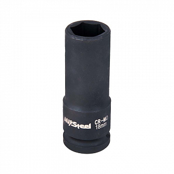Головка ударная   1/2" шестигранная удлиненная 19мм "AV Steel", AV-720119