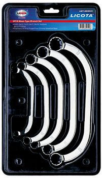 Набор ключей накидных изогнутых "стартерных" 5 пр. 10-22мм в ложементе, ACK-274005