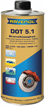 Тормозная жидкость RAVENOL DOT-5.1 (1 л), 1350602-001-01-000