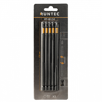 Бита ударная RUNTEC H6.35 150мм PH2 5шт., RT-IB150