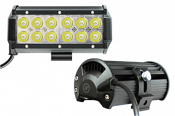 Фара светодиодная п/т и рабочего света, 10-30V, 36W (160х80мм, 12 LED), AT15763
