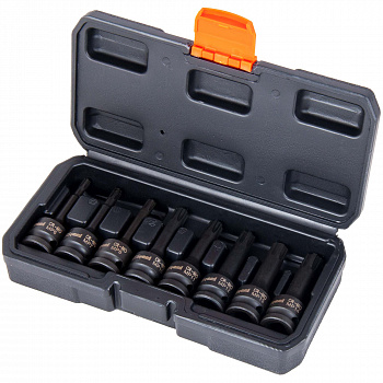 Набор головок ударных 1/2" HEX L78мм H6-H19 8 предметов "AV Steel", AV-724408