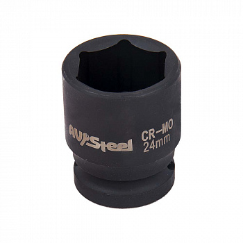 Головка ударная 1/2" шестигранная 24мм "AV Steel", AV-720024