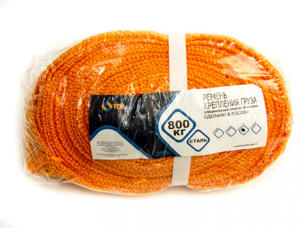 Ремень крепления груза ТОП АВТО 25мм, 800 кг (0,5/0,9) 10м Ремень крепления груза ТОП АВТО 25мм, 800 кг (0,5/0,9) 10м